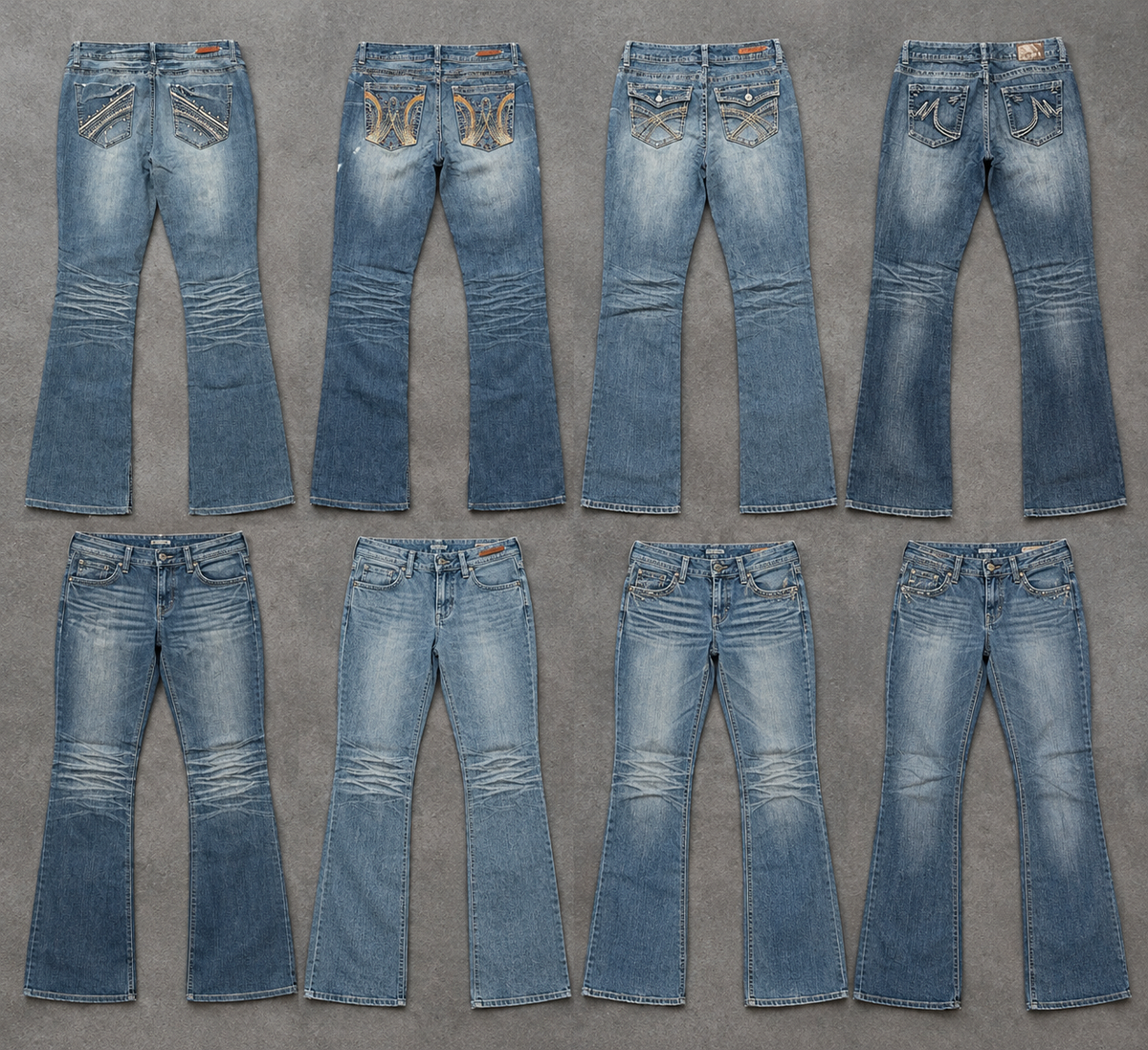 Y2K Bootcut Jeans Damen Vorbestellen